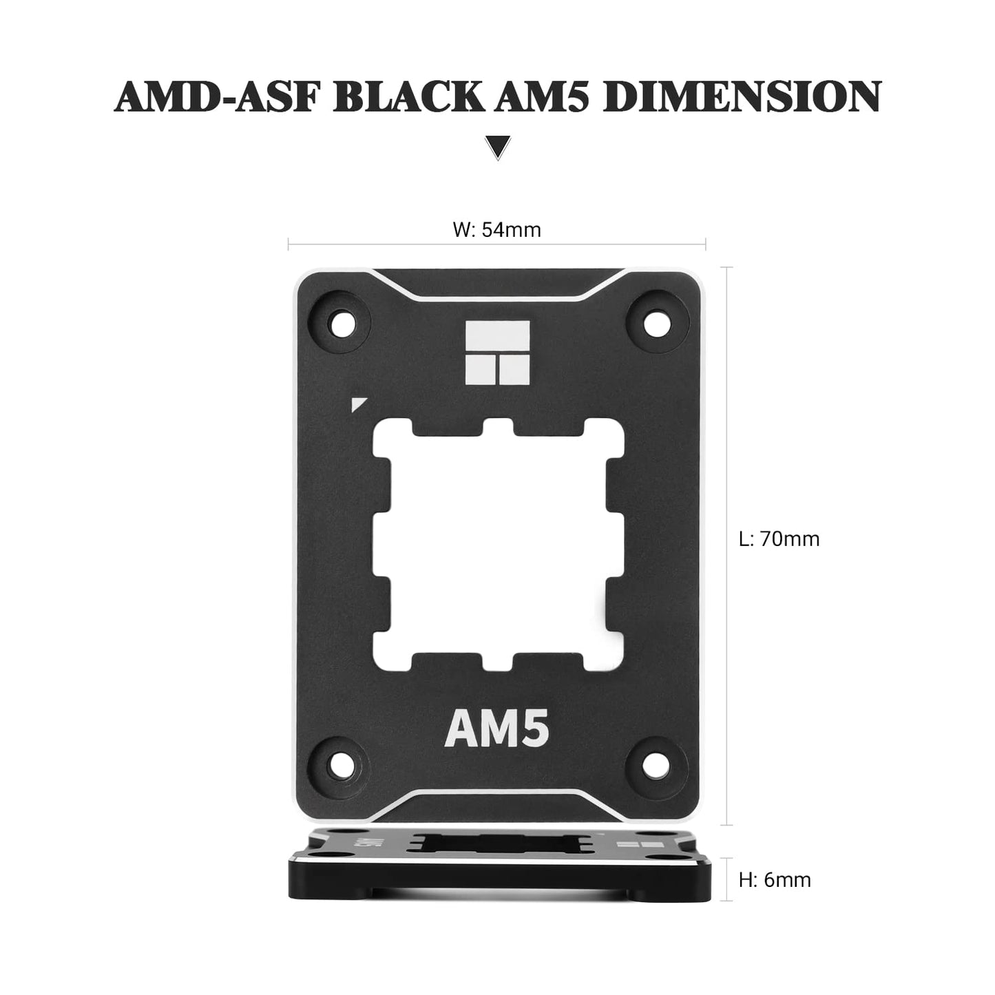 Thermalright ASF-Black AM5 CPU Holder, Corrective Anti-Bending Fixing Frame, AM5 Full-fit Fixed Non-Marking Mounter, AM5 Anti-Bending Contact Frame