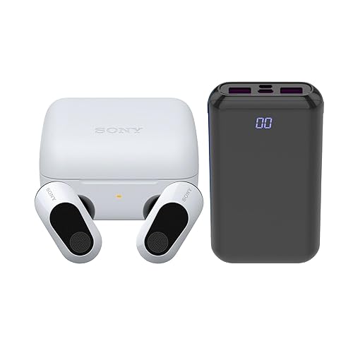 Sony INZONE Buds Truly Wireless Noise Canceling Gaming Earbuds with 360 Spatial Sound (White) Bundle with Earbuds Accessory (2 Items)