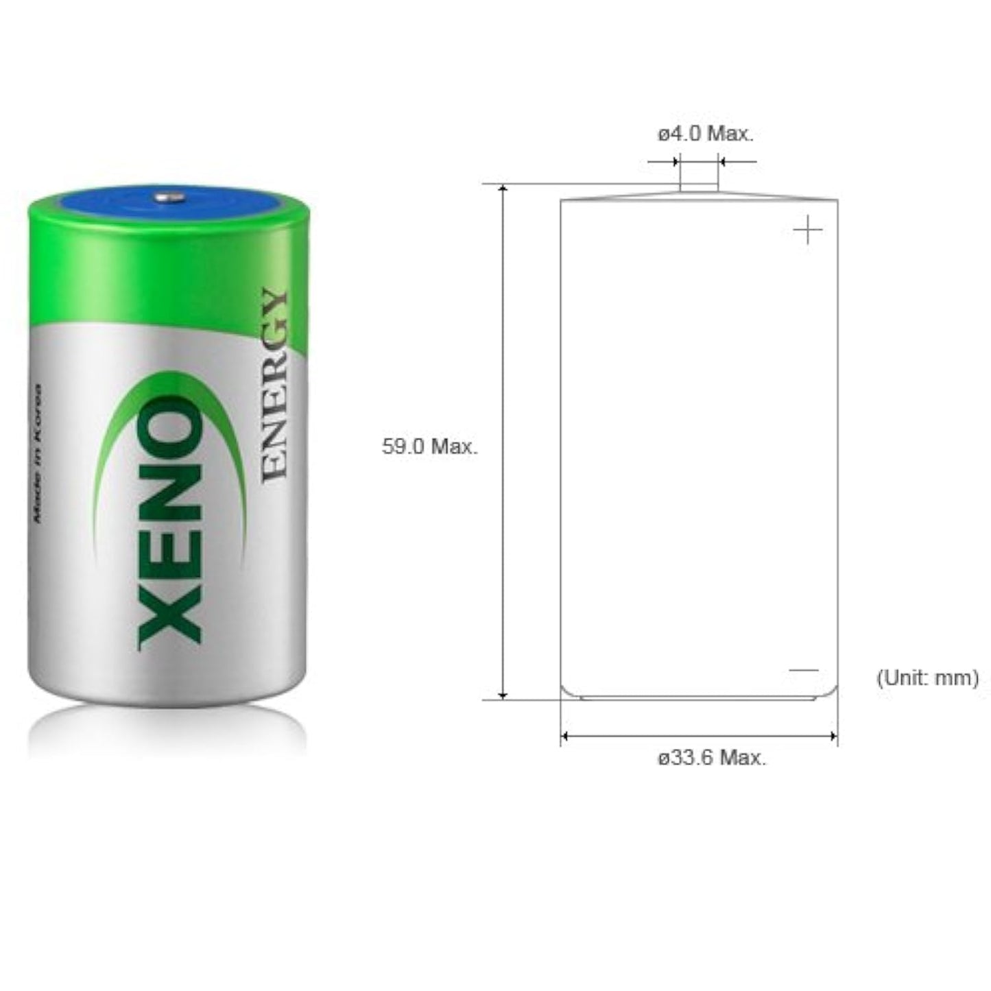 Xeno XL-205F D STD 3.6V Lithium Thionyl Chloride Battery