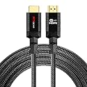 Ritz Gear 4K HDMI 2.0 Cable 4 ft. 18 Gbps Ultra High Speed Braided Nylon Cord & Gold Connectors - 4K@60Hz/UHD/3D/2160p/1080p/ARC & Ethernet.