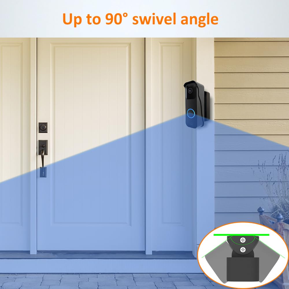 AutoSonic Mount Compatible with Blink Video Doorbell (1st Gen) | Adjustable Design to Improve Viewing Angle | Wall Mounting Bracket Accessory