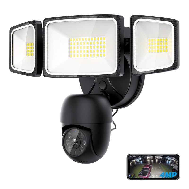 Onforu Floodlight Camera 360° View 2K HD Video Security Camera Outdoor, 5500LM Motion-Activated Smart Flood Lights Cam, AI Detection and Tracking