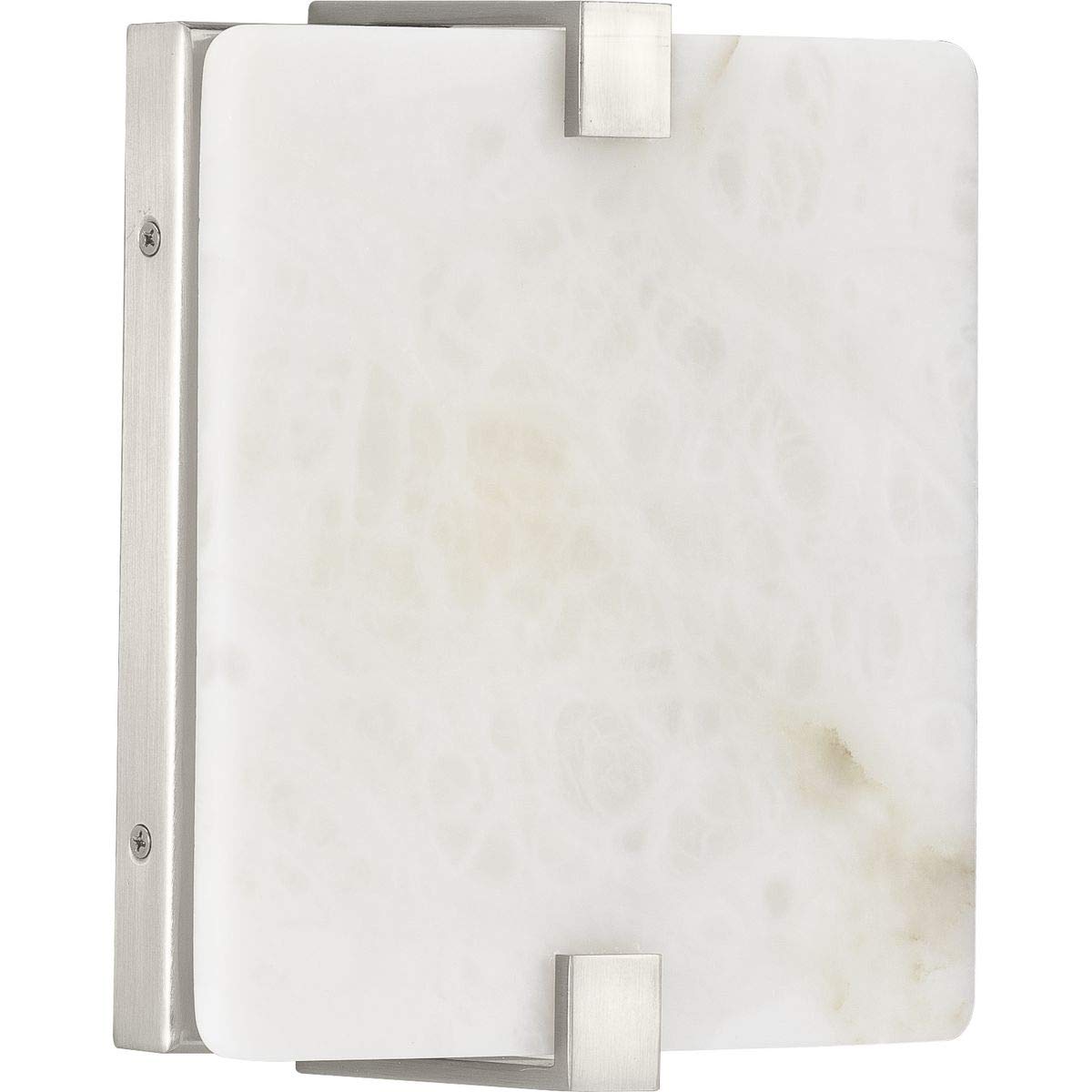 Progress Lighting LED Alabaster Stone Brushed Nickel ADA Wall Sconce 8.50x8.00x8.00