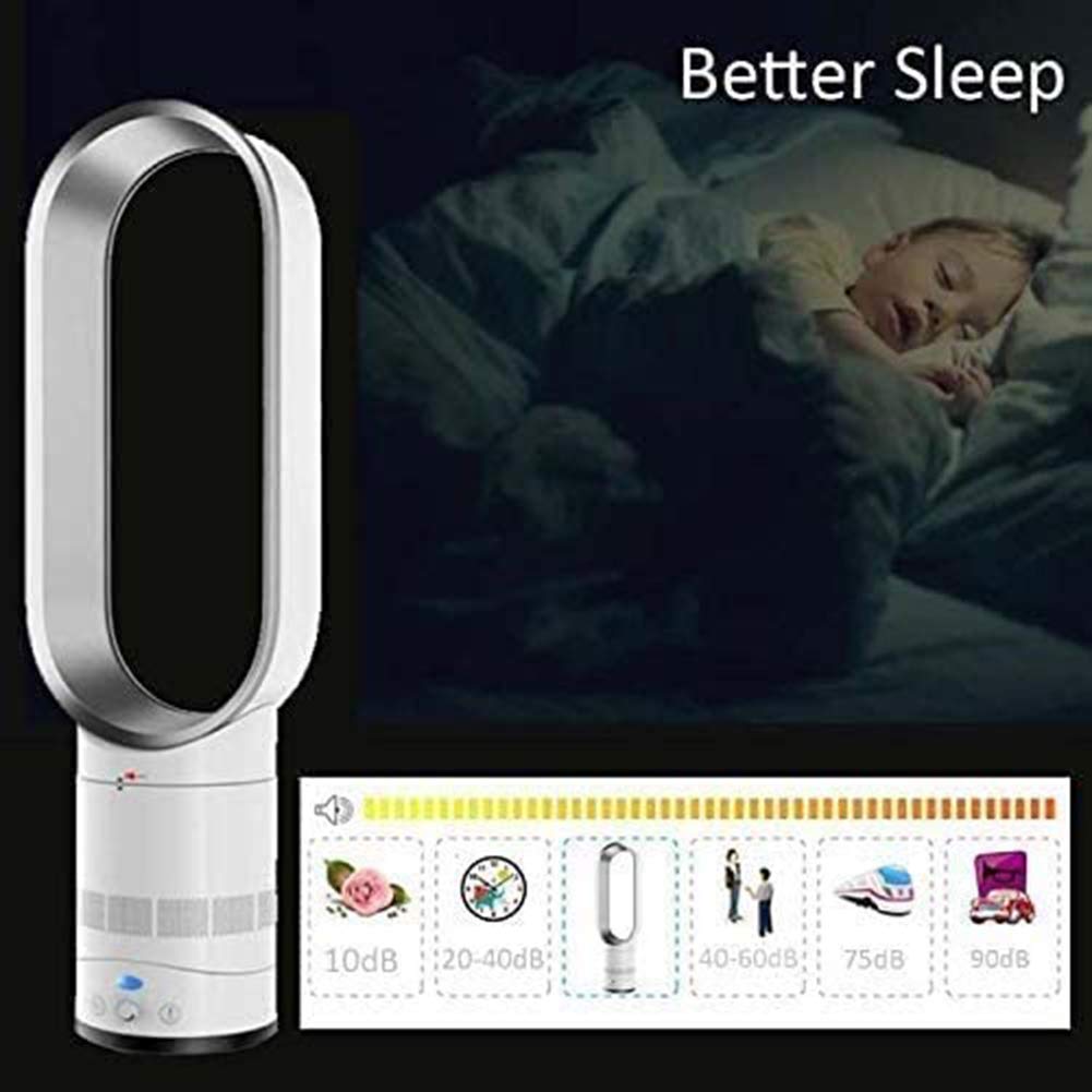 TMMLIJIPL Tower Fan Tower Fan with Remote Space-Saving Portable Floor Bladeless Fan for Bedroom Living Rooms Office (Silver)