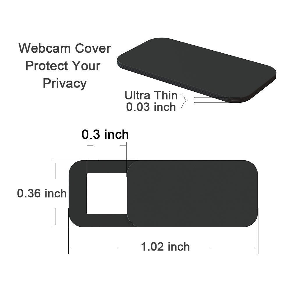 EYSOFT Webcam Cover Slider, Laptop Camera Cover 0.02in Ultra-Thin fits Echo Spot Smartphones Tablets Macbooks Computers Desktops with Strong