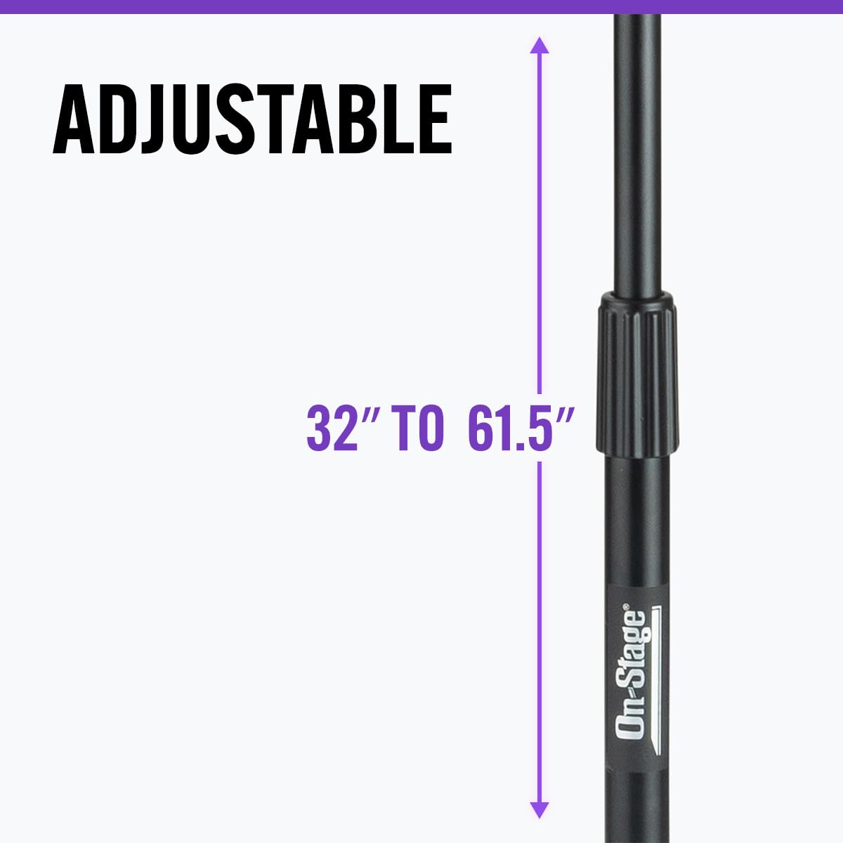 On-Stage MS7701B Euro Boom Mic Stand (For Vocal and Instrument Microphones