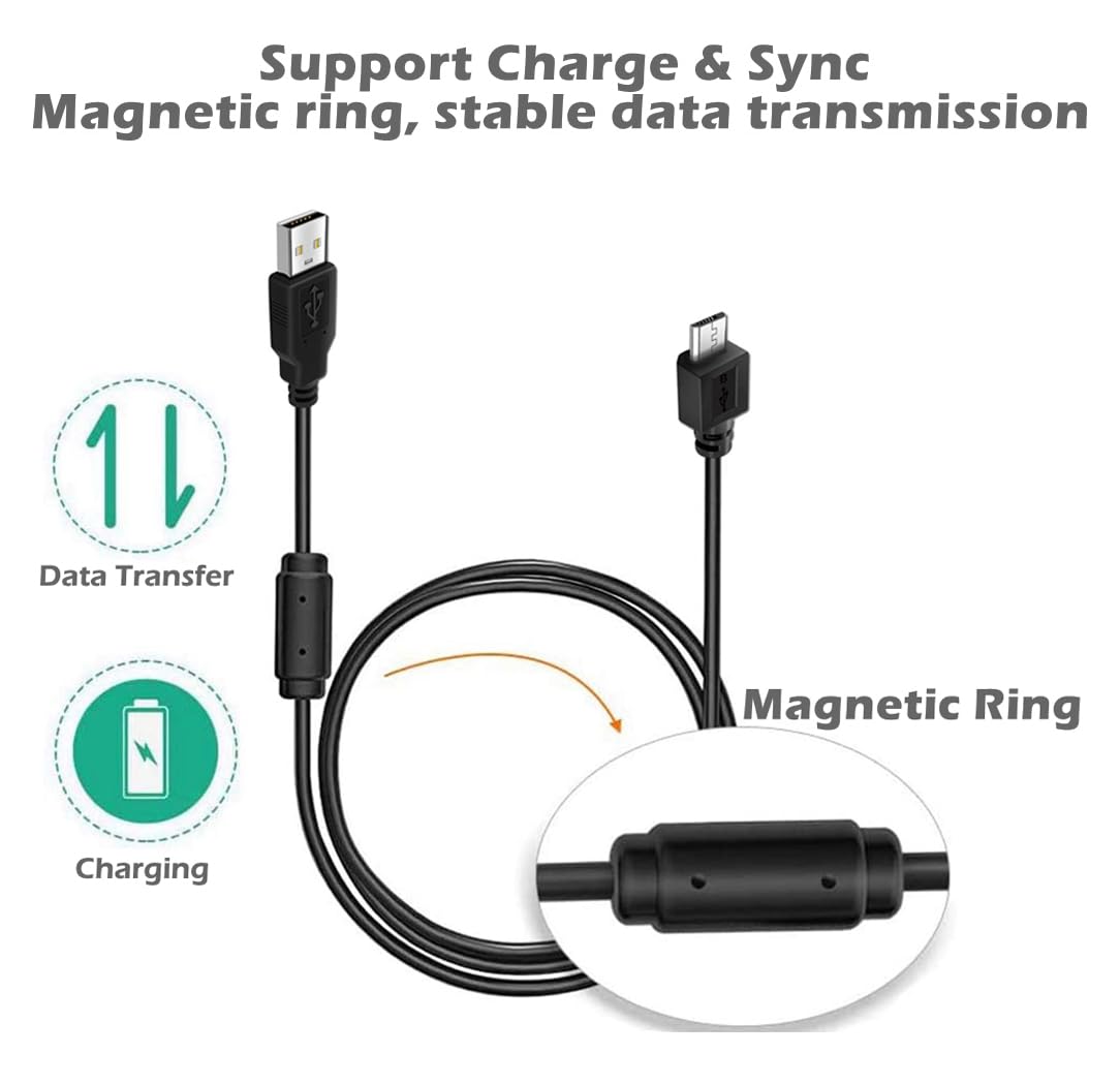 BATSOEASY 2 Pack 10ft Charging Cable Compatible with PS4 Controller, Play and Charger Cable Data Sync Cord Compatible with PlayStation 4 PS4