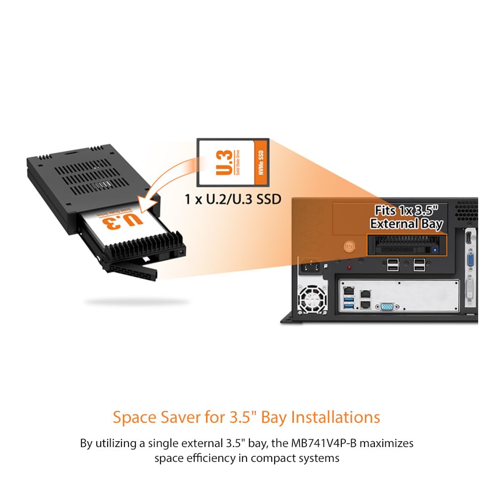 3.5" U.2 / U.3 SSD Mobile Rack MB741V4P-B