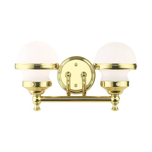 Livex Lighting 2 Light Polished Brass Bath Vanity Vanity Sconce