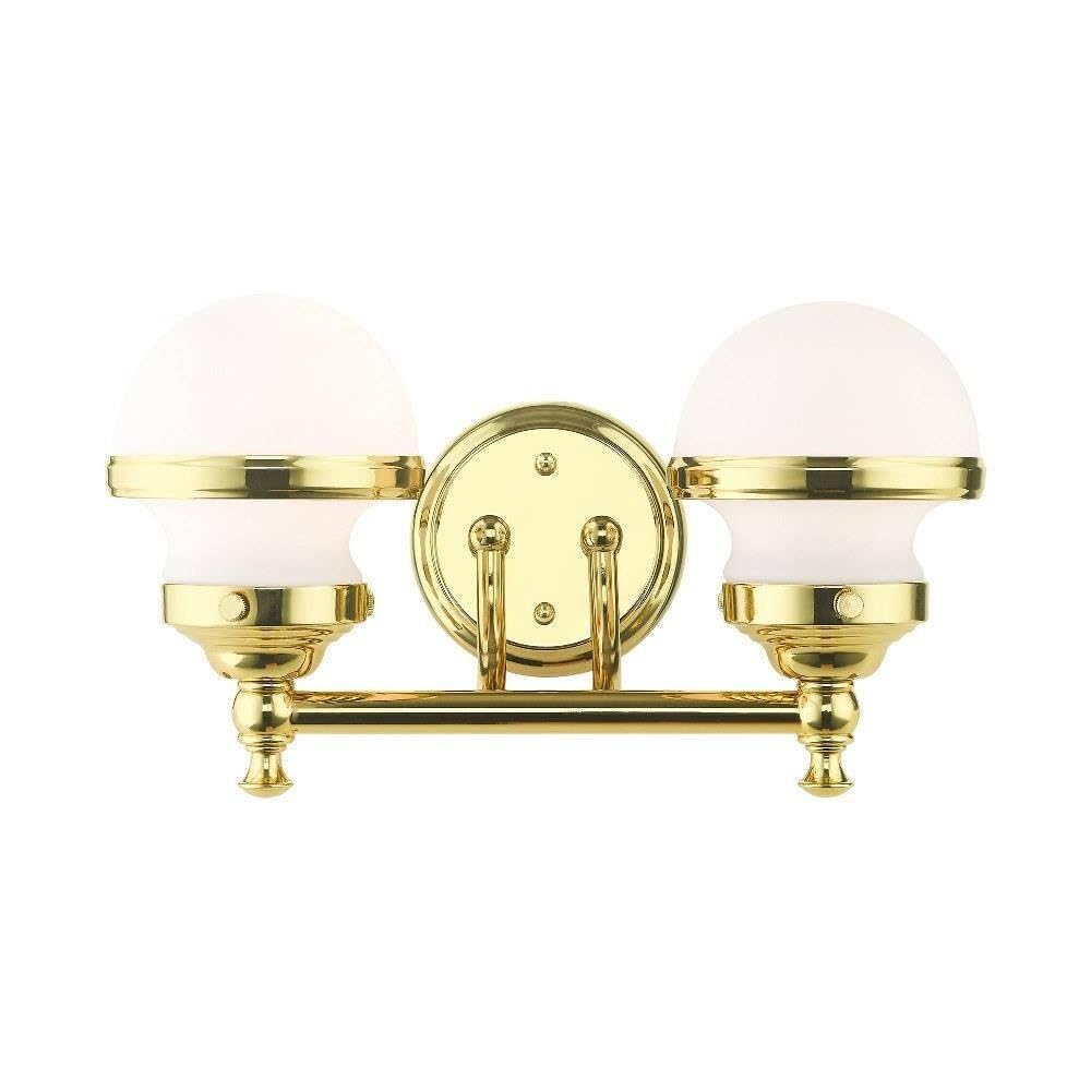 Livex Lighting 2 Light Polished Brass Bath Vanity Vanity Sconce