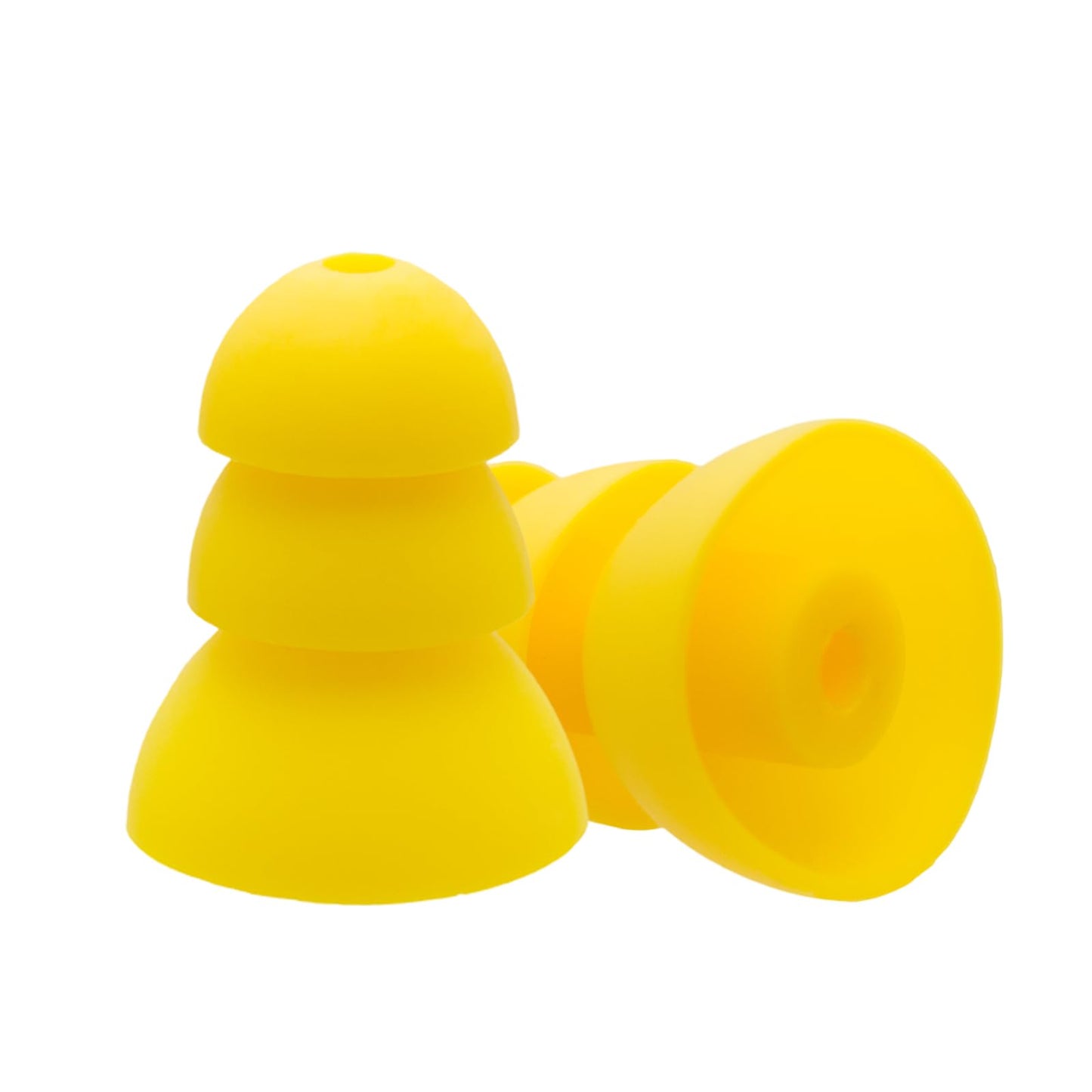 Klowcok Triple Flange Eartips for Elgin Discord Gen 3/Discord Gen 2/Rumble/Rumble Wired, Silicone Replacement Tips, 8 Pairs, Yellow
