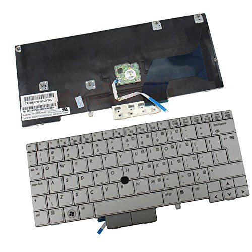 New Laptop Keyboard Replacement for HP Elitebook 2740P P/N:V108630AS1 V-108630AS1-US US Layout Gray Color with Point Stick