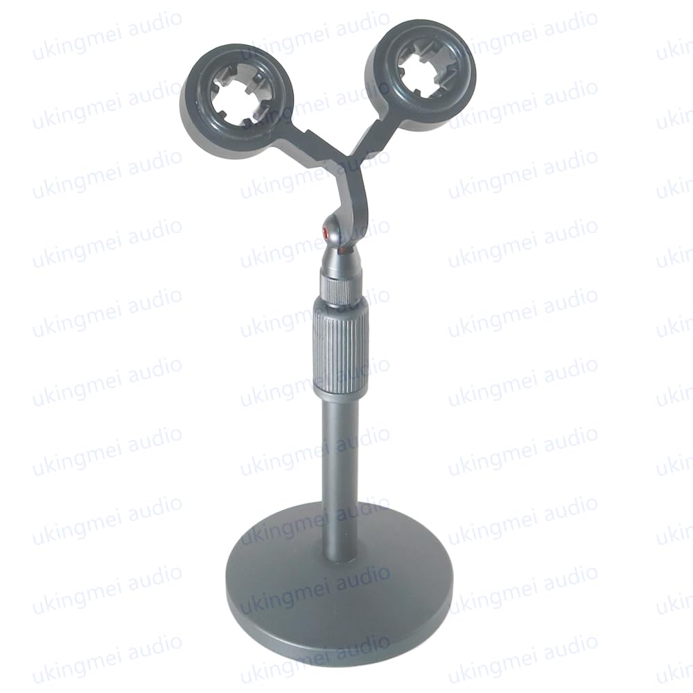 VIP55SM Dual Microphone Installation Kit Universal Stand for SM57 Presidential Microphone Twin Support Microphone Shock Mount