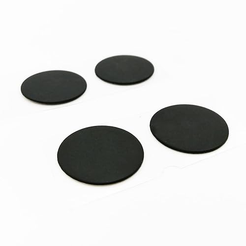 4 Pcs Bottom Base Rubber Feet Replacement for MacBook Pro Retina A1425 A1502 A1398 13" 15"(Black)