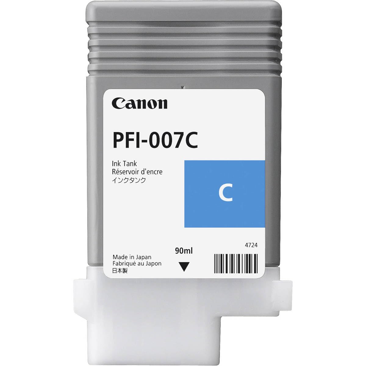 Canon 90ml Dye Ink Tank Bundle for imagePROGRAF iPF670E Printer, Consists of PFI007BK Black, PFI007C Cyan, PFI007M Magenta, PFI007MBK Matte Black