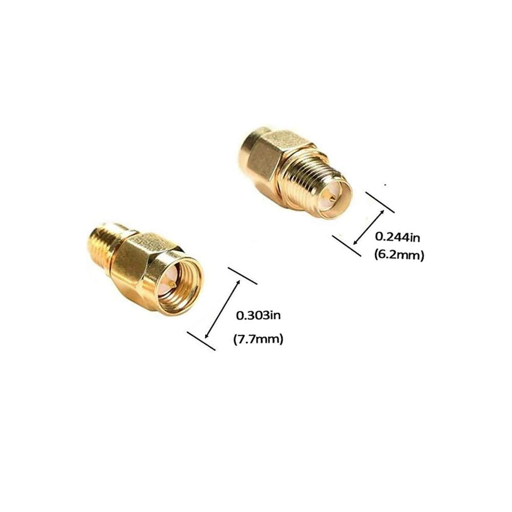 CORONIR (8Pack SMA Adapter SMA Male to RP SMA Female Jack Connector for RF Coax Cable Wi-Fi Antenna/Signal Booster/Repeaters/Radio/Extension Cable/FPV