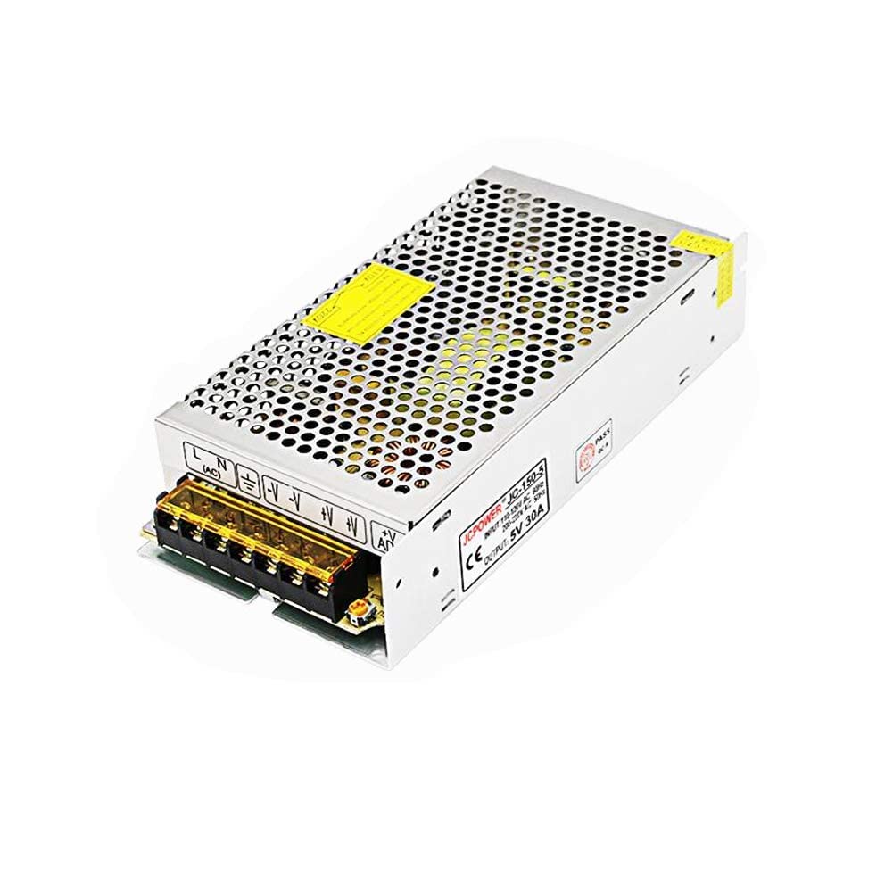5V 30A Power Supply,150W Universal Regulated Switching Power Converter Adapter Transformer for LED Strip Light,Probe Signal Lamp,CCTV, Radio…