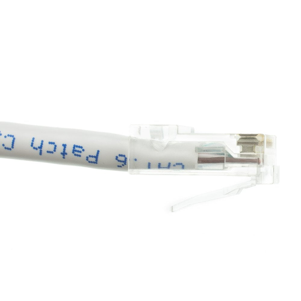 CableWholesale Cat6 UTP Ethernet Cable, Bootless, PoE, 100 ft, White