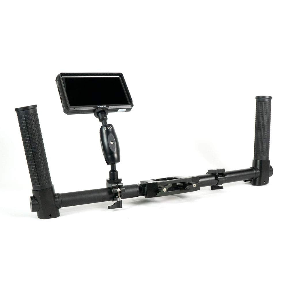 Double Ballhead Arm, EVO Gimbals Pro-Mount II Universal Magic Arm, Large Size | Dual 1/4-20 Ball Head - for Camera Cages, Super Clamp, LED Displays