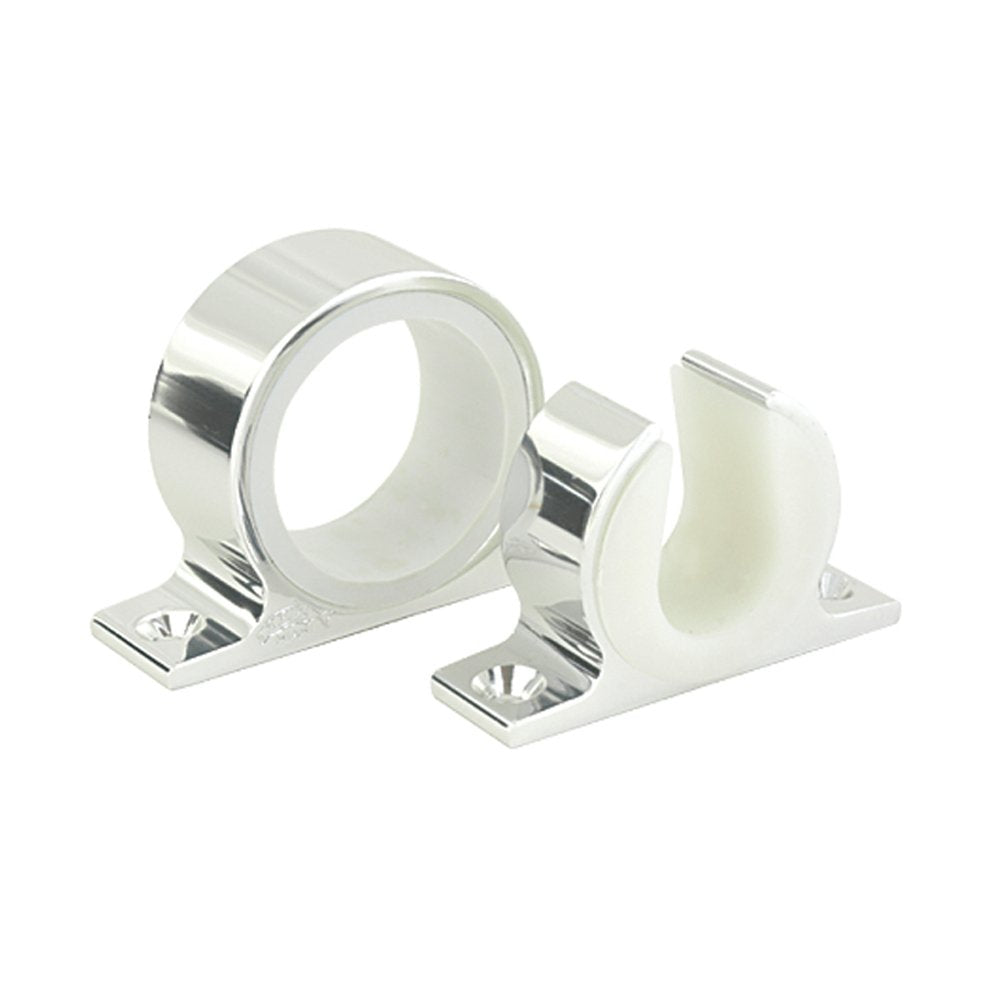 Boating Accessories New Single Rod Rack Set Lee's Tackle Mc70sl Bright Silver Finish