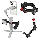 Coyktonty Extension Bracket/Hot Shoe Adapter for Osmo Mobile 8/Osmo Mobile 7 Pro/7/Mobile 6/OM 5 Shoe Bracket Connectable Fill Light Microphone