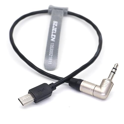 SZJELEN Tentacle Sync Timecode Cable for Sonys FX3 A7S3 A1 Camera 3.5 Audio Plug to Micro-USB Timecode Cable for Tentacle SYNC E Timecode Generator