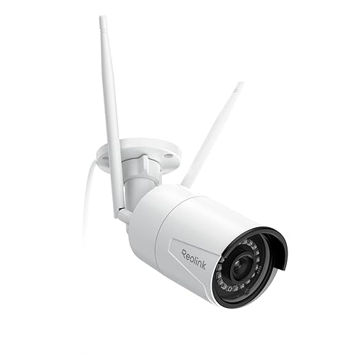 REOLINK Plug-in Outdoor WiFi Security Camera, 5MP HD Dual Band Wired Wi-Fi Camera for Home Security-2.4/5 Ghz, Smart Detection, Motion Detection