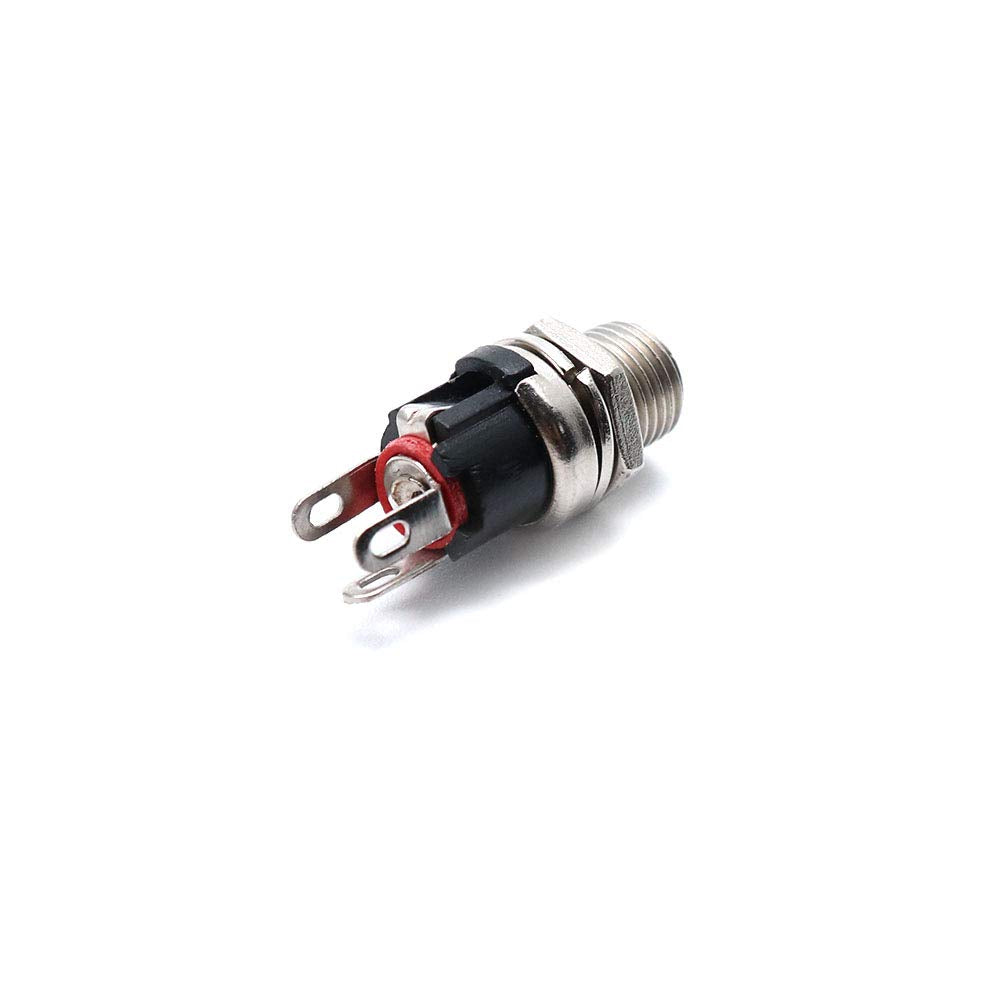 Hxchen 2 Sets 5.5mm x 2.5mm Male DC Power Plug Connector & Screw Lock Female Panel Socket Mount Adapter