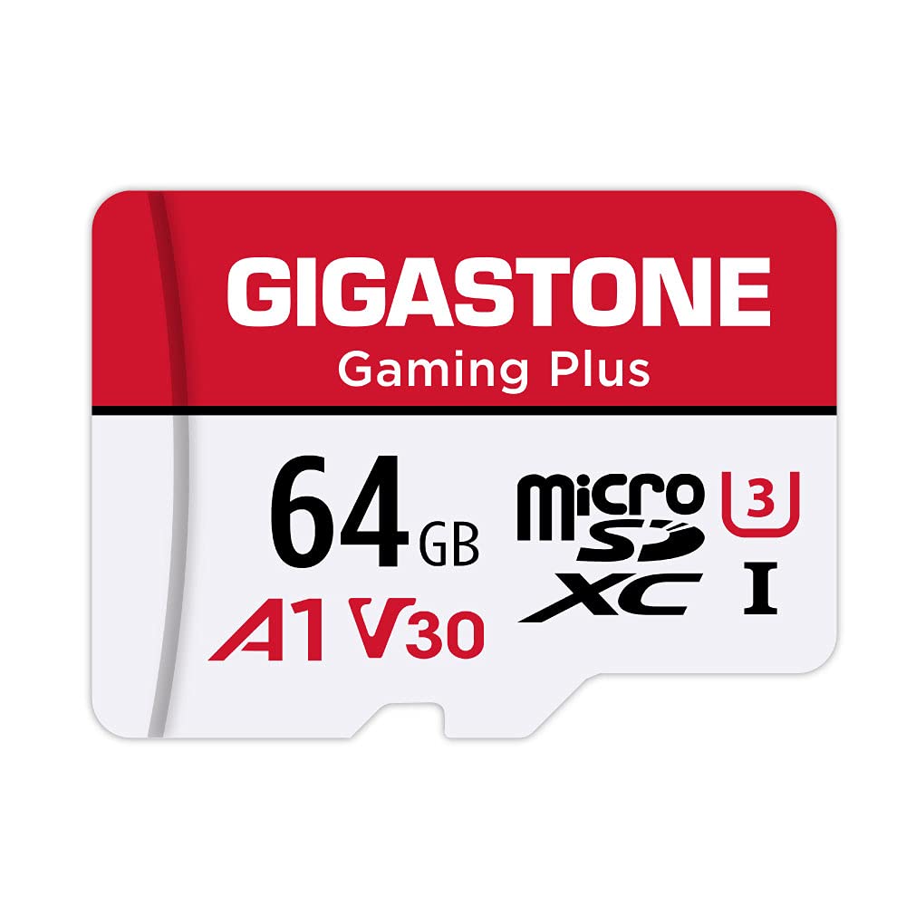 ?For Switch 1 Only? GIGASTONE 64GB Micro SD Card, Gaming Plus, Nintendo-Switch Compatible, High Speed 90MB/s, 4K UHD Video Recording, Micro SDXC UHS-I