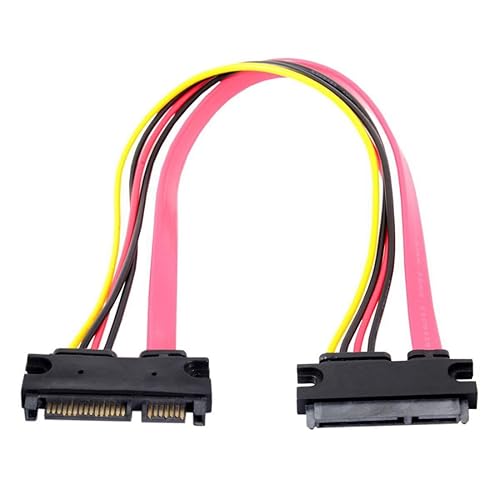 ChenYang SATA III 3.0 22Pin Male to Female Data Power Extension Cable 30cm