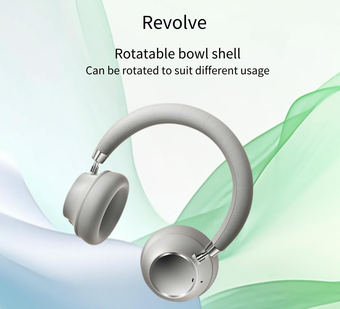 YUSONIC Bluetooth Headphones Over Ear, Noise Cancelling Wireless Headphones with Microphone, HiFi Stereo Foldable Lightweight Headset, Deep Bass…