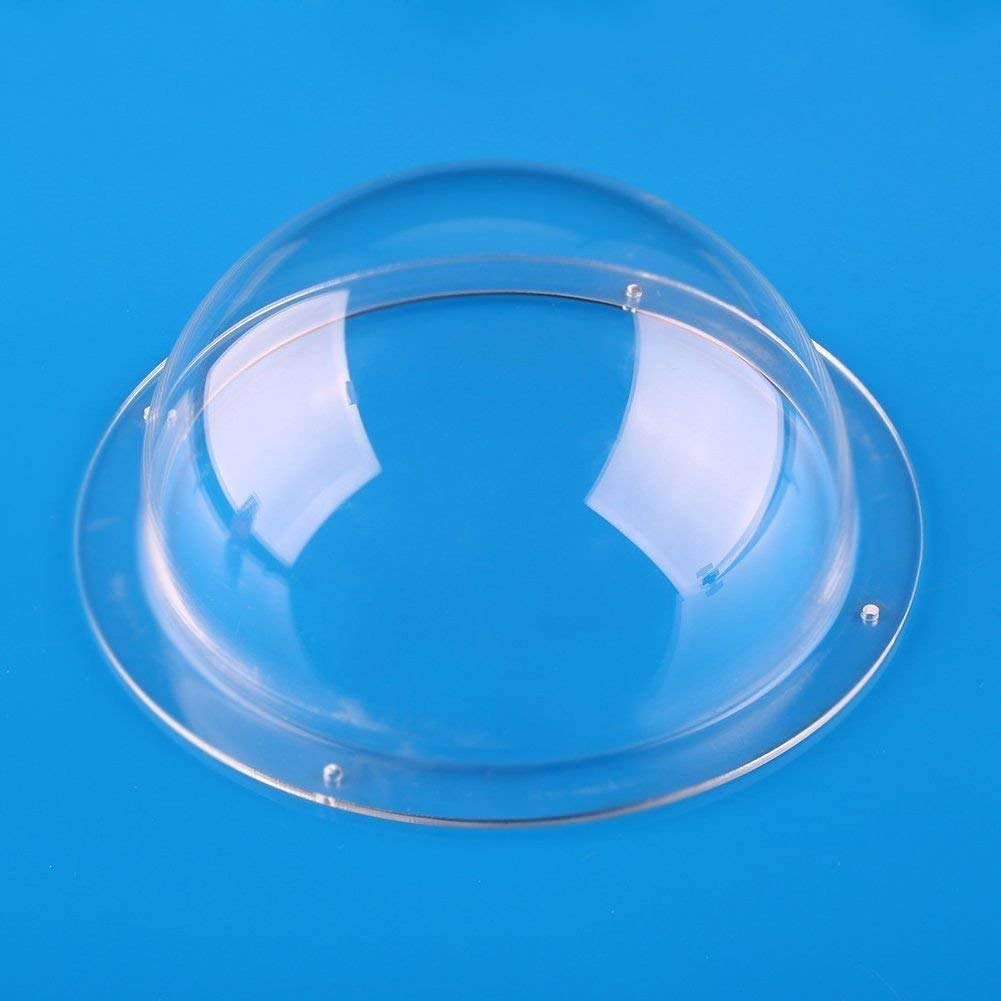 MEJOSER Diameter 3 inch(80mm)/4 inch(100mm)/6 inch(150mm) w/ 4 Holes Acrylic Dome Flange Clear Plastic Hemisphere Indoor/Outdoor CCTV Replacement