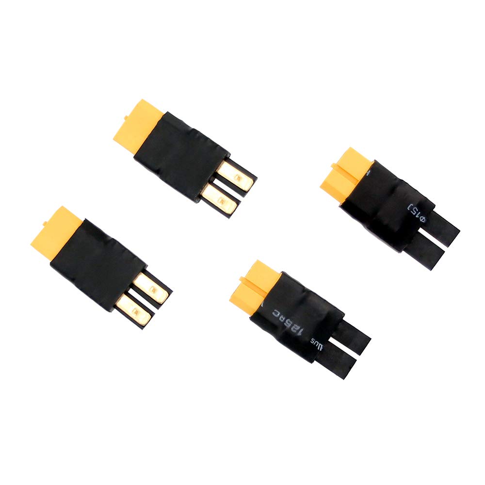 4pcs Compatible with TRX Male to XT60 / XT-60 Female Connector Adapter(BDHI-87)