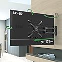 Barkan 30'' Long TV Wall Mount, 13-65 inch Full Motion Articulating - 4 Movement Flat/Curved Screen Bracket, Holds up to 80lbs, Extremely Extendable