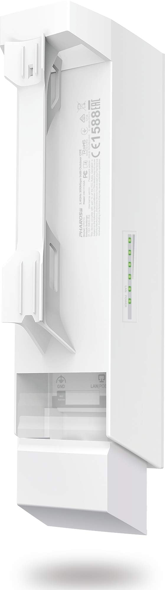 TP-Link 2.4GHz N300 Long Range Outdoor CPE for PtP and PtMP Transmission | Point to Point Wireless Bridge | 9dBi, 5km+ | Passive PoE Powered w/Free