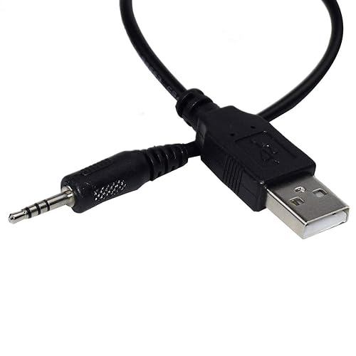 Saipomor USB to 2.5mm Charging Cable Compatible with JBL Synchros S300/S300i/S300a/S500/S700, S400BT, J56BT, E30/E40BT/E50BT Headphones-50cm