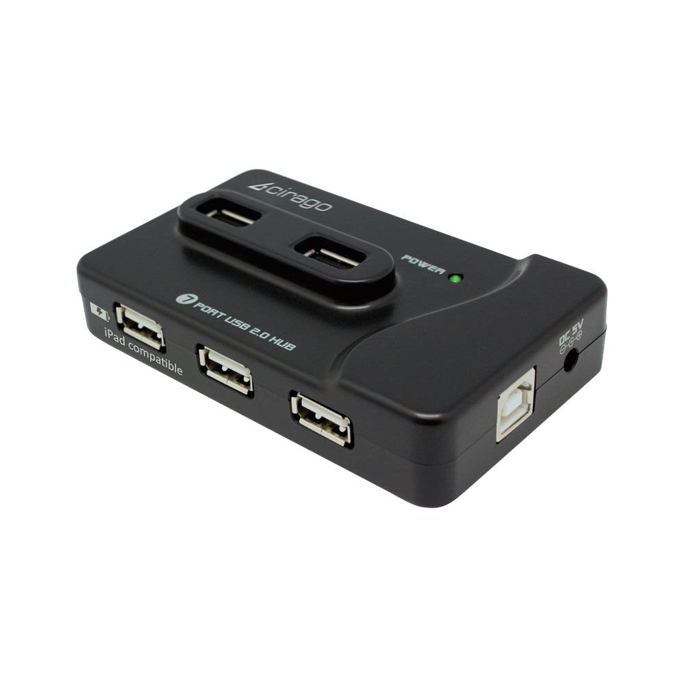 Cirago Hi-Speed USB 2.0 Hub with iPad/iPhone Charging Port (USH1070)