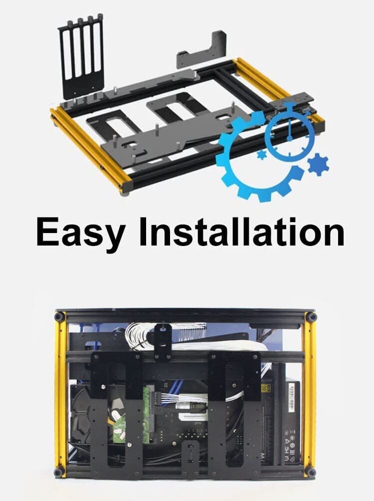 Aluminum Bracket PC Case Test Bench Open Air Computer Case for MATX Motherboard DIY Bare Frame MATX ITX Chassis Support Intel AMD Graphics Card