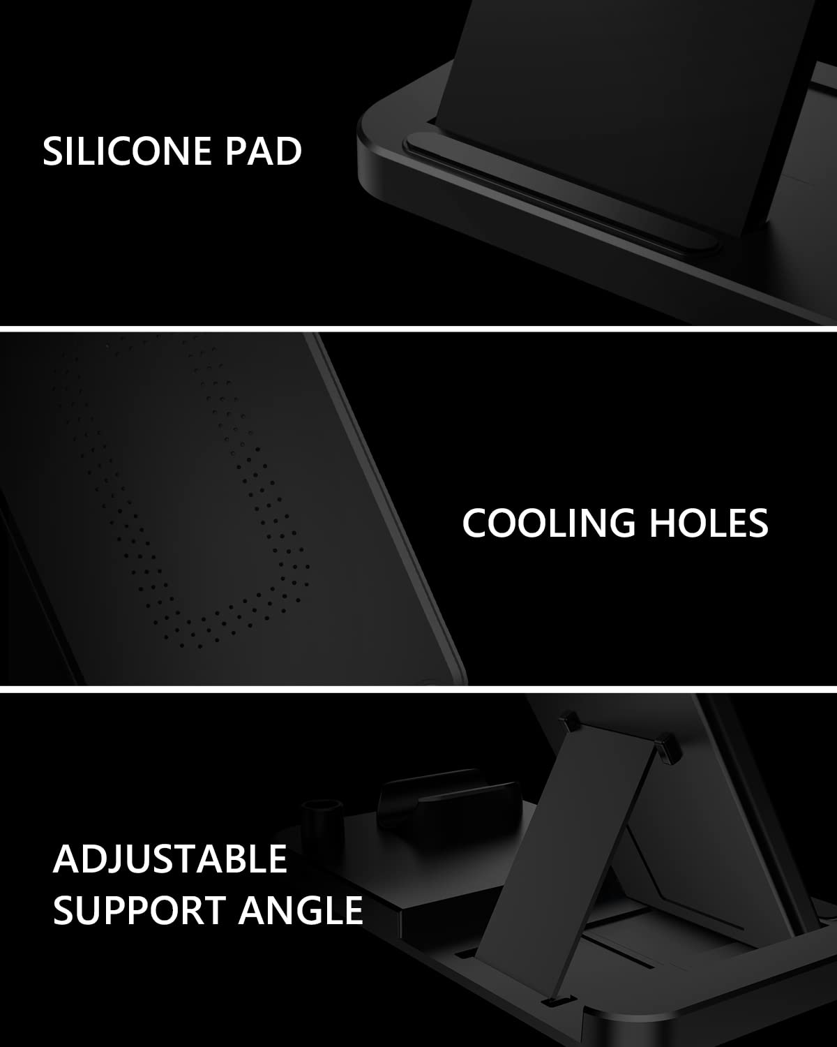 Wireless Charger, 4 in 1 Fast Wireless Charging Station Compatible with Apple Watch Airpods Pro iPhone 12/12 Pro/11/11 Pro/8/X, Wireless Charging