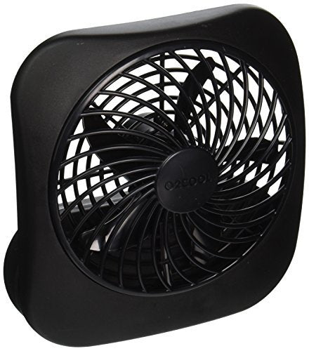 O2COOL Treva 5 in Portable Battery Powered Desk Fan 2-Speed Black