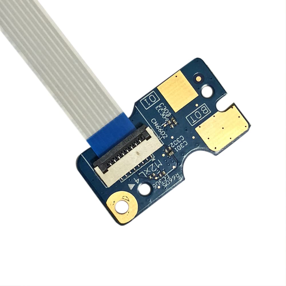 Zahara Power Button Board W/Cable Replacement for HP 17-X 17-Y 17T-X 17Z-Y 17-Y018CA 17-X037CL 17-X114DX/ 15-AY 15-BA 856612-001 448.08E02.0011