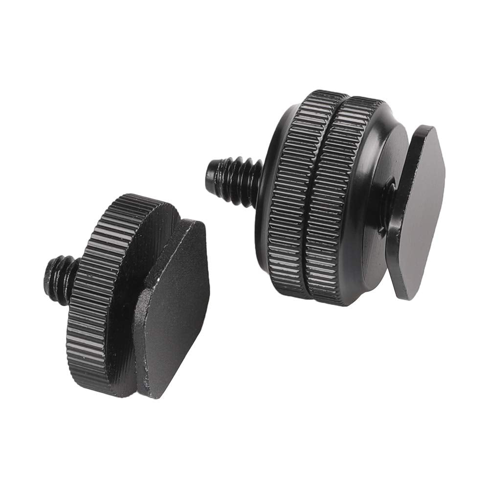 Camera Tripod Adapter Mount Kit 1/4 to 1/4 Screws, 1/4 to 3/8 Converter Thread Screw, Hot Shoe Male or Female Screw Set for Tripod Monopod Flash Plate