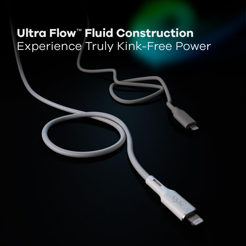 360 Electrical Lightning to USB-C Charging Cable - 5ft, MFi Certified, Fast Charge Compatible, Durable & Tangle-Free