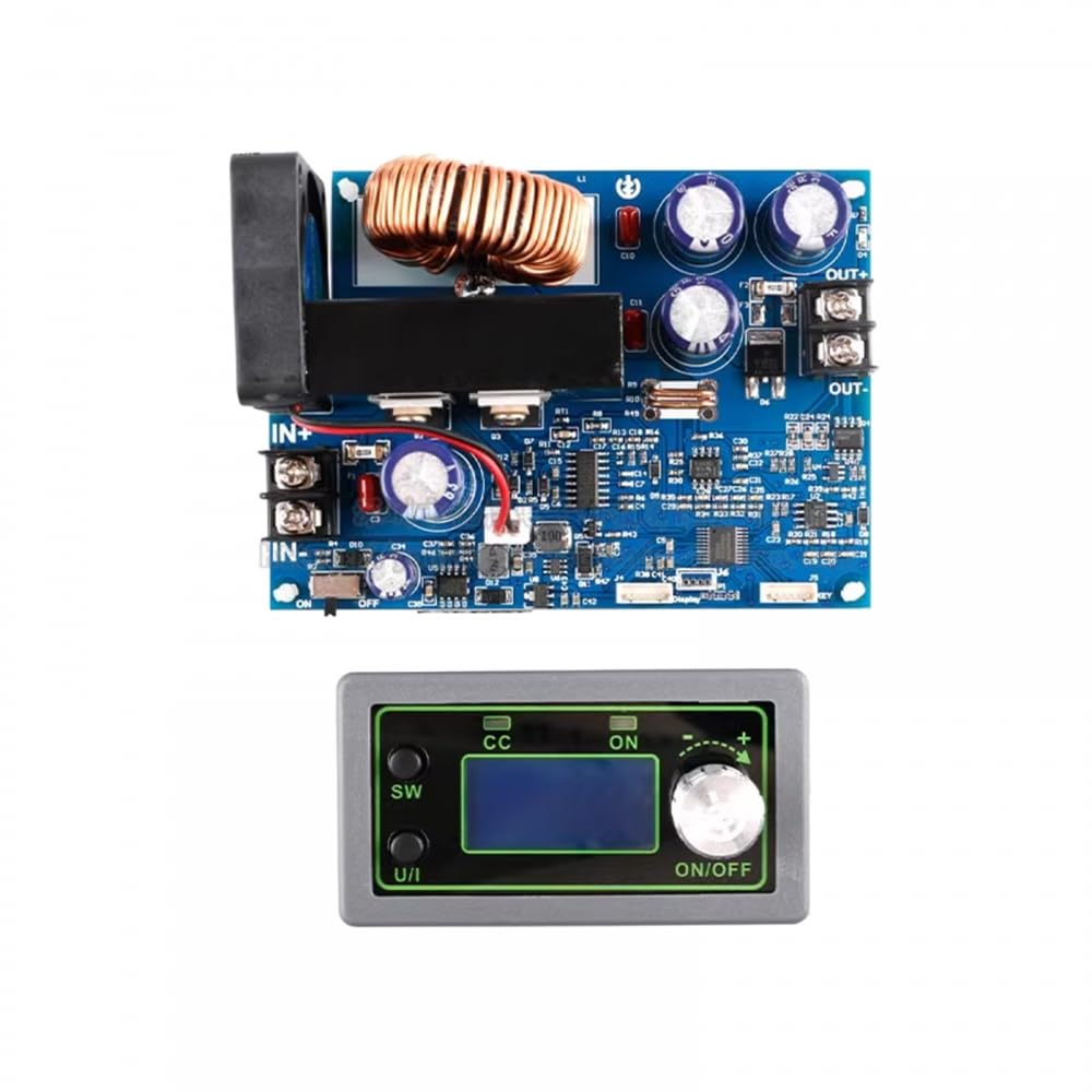 Step Down Module,50V 20A 1000W LCD Display Adjustable Power Supply Module Buck Converter