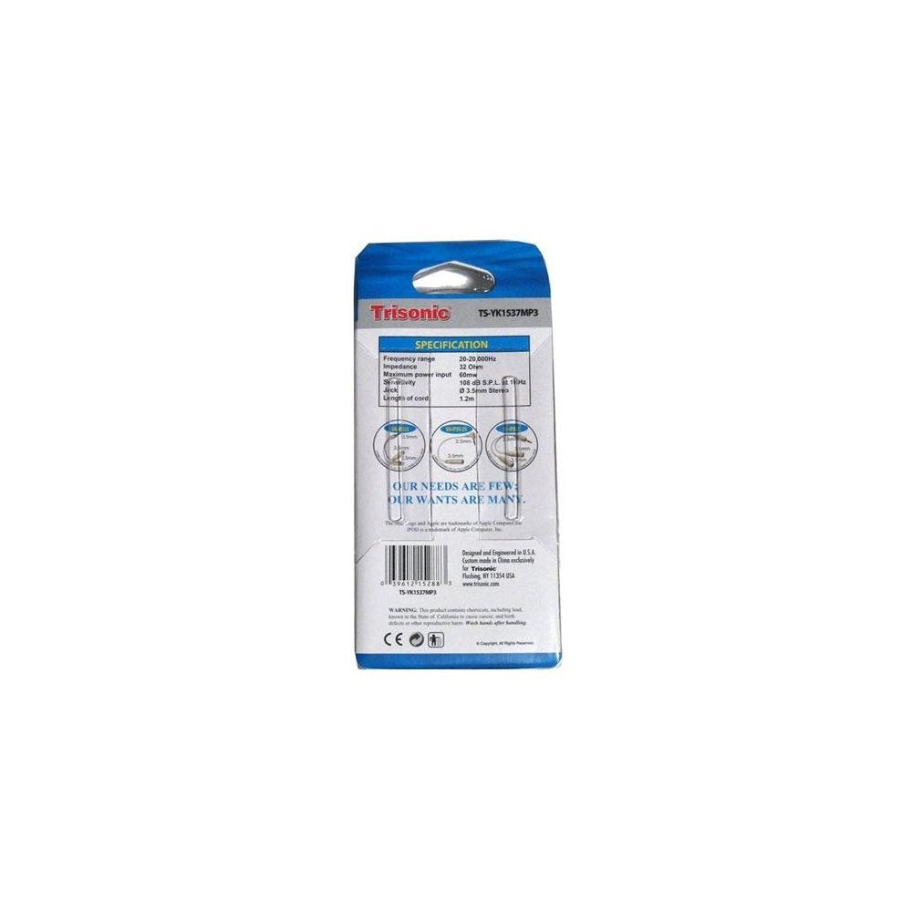 New Earphone Earbuds Headphone MP3 MP4 Player In Ear Earphones White Save $$$
