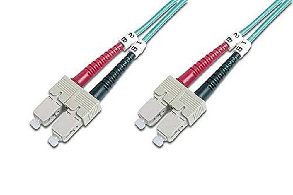 AddOn This is A 3M SC (Male) to SC (Male) Aqua Duplex Riser-Rated Fiber Patch Cable. A
