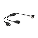 Kework 12 Inch Right Angle USB 2.0 Splitter Cable, USB Extender 1 Male to 2 Female HUB Extension Cord