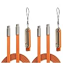 120W USB-C Fast Charging Adapter with Foldable Phone Stand, 2-Pack, 2-in-1 90° Elbow Connector for Gaming & Streaming, 360° Rotating Phone Holder