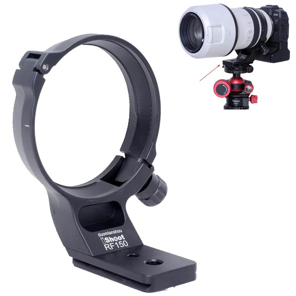 iShoot Tripod Mount Ring Lens Collar Compatible with Canon RF 100-500mm f/4.5-7.1L is USM, Lens Bracket Support Holder Bottom is Arca-Swiss Fit Camera