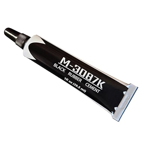 Pro-Grade Black Rubberized Speaker Repair Adhesive Glue (1 oz) - Dries Black